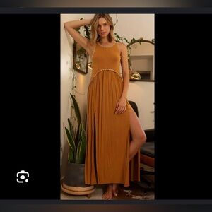 POL, talk of the town,Tan Maxi Dress, size small